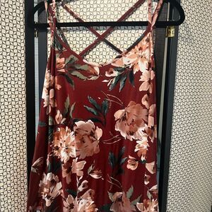 Papermoon Floral Strappy Back Tank Top – Plus Size 2X